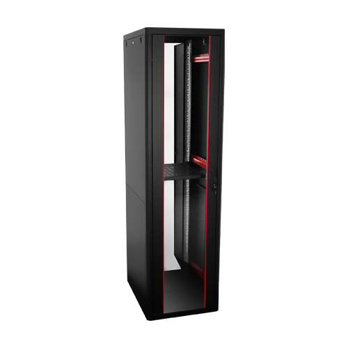 Rack de podea PRO SERIES 47U 19” 600×800, capacitate 1000 kg, RAL 9005, asamblat ASY-47U-6080PRO