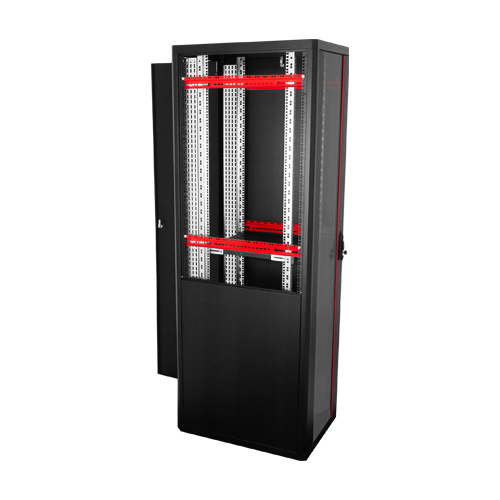 Rack de podea PRO SERIES 47U 19” 600×800, capacitate 1000 kg, RAL 9005, asamblat ASY-47U-6080PRO