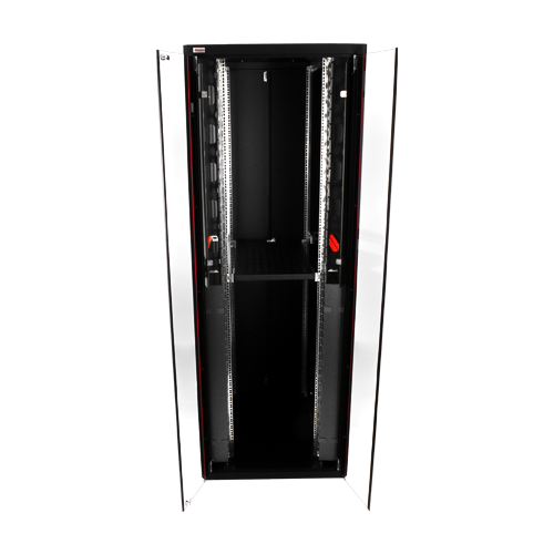 Rack de podea PRO SERIES 47U 19” 800×1000, capacitate 1000 kg, RAL 9005, asamblat ASY-47U-80100PRO