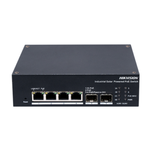 Switch industrial 4 x 1G PoE, 2 x SFP 1G, RS485, Alimentare prin panou solar, Management – HIKVISION DS-3T1506HP-EI-UPS