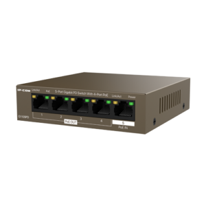 Switch 4 x RJ45 1G PoE Out 802.3af, 1 x RJ45 1G PoE IN, Unmanaged – IP-COM G1105PD