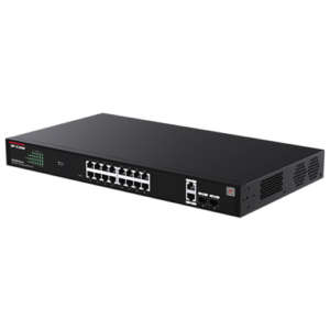 Switch 16 x RJ45 1G PoE, 2 x SFP 1G, 2 x RJ45 1G, Management, 1U – IP-COM G2220P-16-250W
