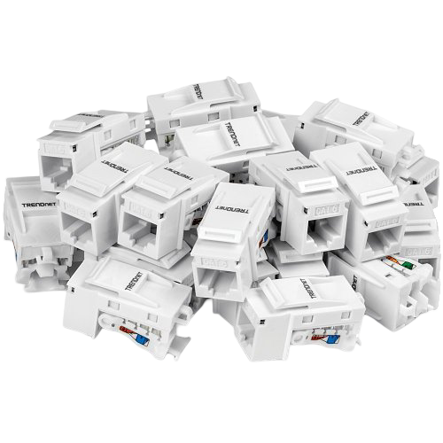 Set 25 buc. Keystone Jack Cat.6 tool-less, alb – TRENDnet TC-K25C6-25buc