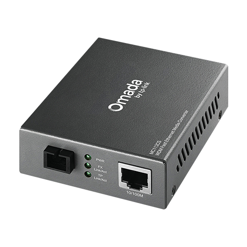 Media Convertor WDM 10/100 Mbps RJ45 – 100 Mbps Single-mode SC Bi-directional – TP-Link Omada MC112CS