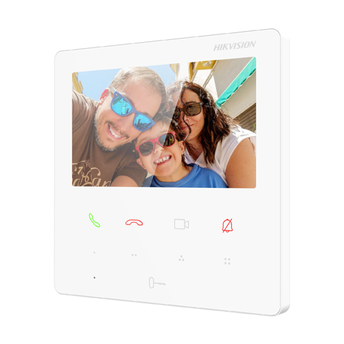 Monitor videointerfon TCP/IP, TFT LCD 4.3 inch touch screen 9 butoane, PoE, Wi-Fi, Alb – HIKVISION DS-KH6110-WE1-White