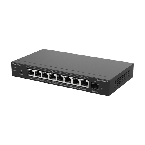 Switch L2, 8 x RJ45 2.5G PoE, 1 x SFP+ 10G, Cloud Management – Ruijie Reyee RG-ES209MG-P