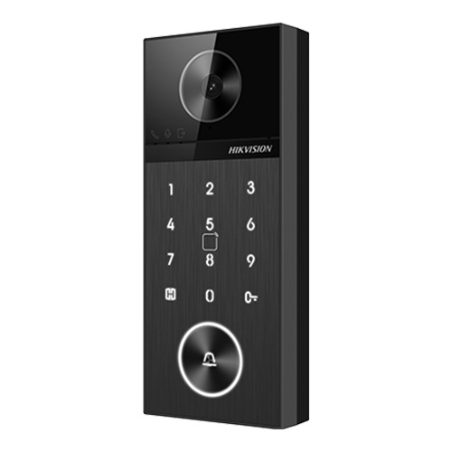 Panou exterior videointerfon TCP/IP 4MP, IR 3m, PIN, PoE, M1, IP65 – HIKVISION DS-KV6124-E1
