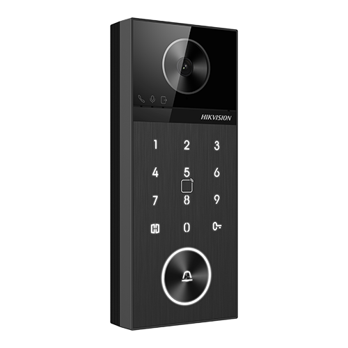Panou exterior videointerfon TCP/IP 4MP, IR 3m, PIN, PoE, M1, IP65 – HIKVISION DS-KV6124-E1