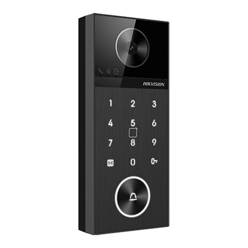 Panou exterior videointerfon TCP/IP 4MP, IR 3m, WI-FI6, Bluetooth, PIN, PoE, M1, IP65 – HIKVISION DS-KV6124-WBE1