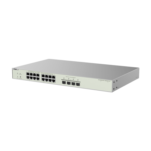 Switch L2+, 12 x RJ45 2.5G PoE+, 4 x RJ45 2.5G Hi-PoE, 4 x SFP+ 10G, Cloud Management, 1U – Ruijie RG-NBS3300-16MG4XS-HP