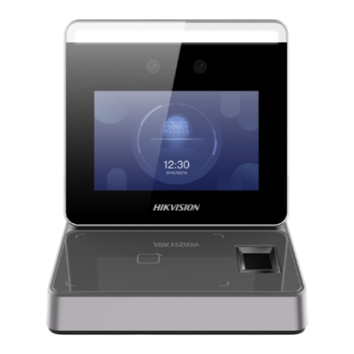 Statie inregistrare utilizatori control acces, 2MP, recunoastere faciala, card, biometric – HIKVISION DS-K1F600U-D6E-F