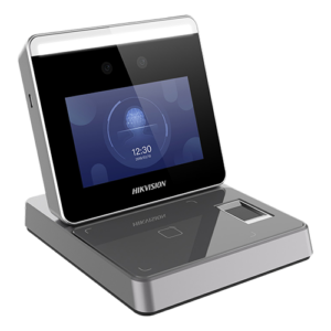 Statie inregistrare utilizatori control acces, 2MP, recunoastere faciala, card, biometric – HIKVISION DS-K1F600U-D6E-F