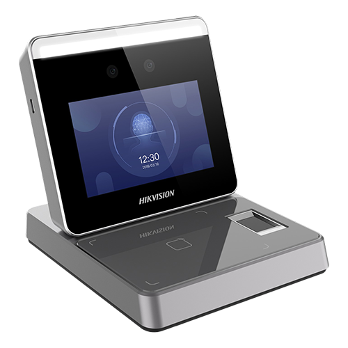 Statie inregistrare utilizatori control acces, 2MP, recunoastere faciala, card, biometric – HIKVISION DS-K1F600U-D6E-F