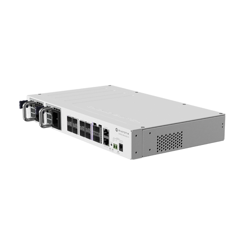 Switch 2 x QSF28 100G, 8 x SFP28 25G, 2 x RJ45 100 Mbps, 802.3bt PoE In, 1U – MikroTik CRS510-8XS-2XQ-IN