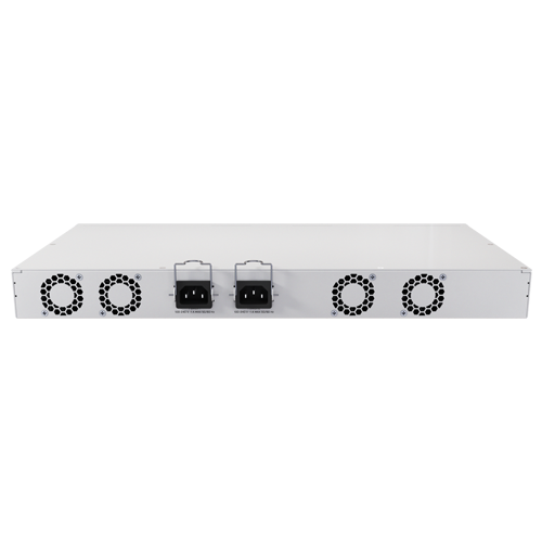 Switch 8 x RJ45 Gigabit PoE af/at, 10 x RJ45 Gigabit, 2 x SFP+ 10G, NAND, 1U – MikroTik CRS418-8P-8G-2S+RM