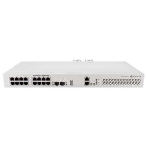 Switch 8 x RJ45 Gigabit PoE af/at, 10 x RJ45 Gigabit, 2 x SFP+ 10G, NAND, 1U – MikroTik CRS418-8P-8G-2S+RM