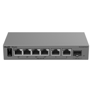 Switch L2, 6 x RJ45 1G (4 x PoE+), 1 x SFP 1G, Putere PoE 54W, Cloud Management – Ruijie Reyee RG-ES207GS-P