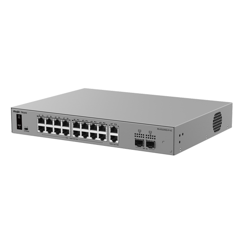 Switch L2, 18 x RJ45 1G (16 x PoE+), 2 x SFP 1G, Putere PoE 250W, Cloud Management – Ruijie Reyee RG-ES220GS-P-V2