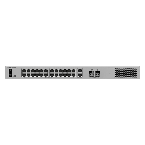 Switch L2, 26 x RJ45 1G (24 x PoE+), 2 x SFP 1G, Putere PoE 370W, Cloud Management – Ruijie Reyee RG-ES228GS-P-V2