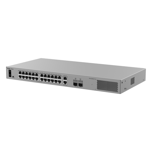 Switch L2, 26 x RJ45 1G (24 x PoE+), 2 x SFP 1G, Putere PoE 370W, Cloud Management – Ruijie Reyee RG-ES228GS-P-V2