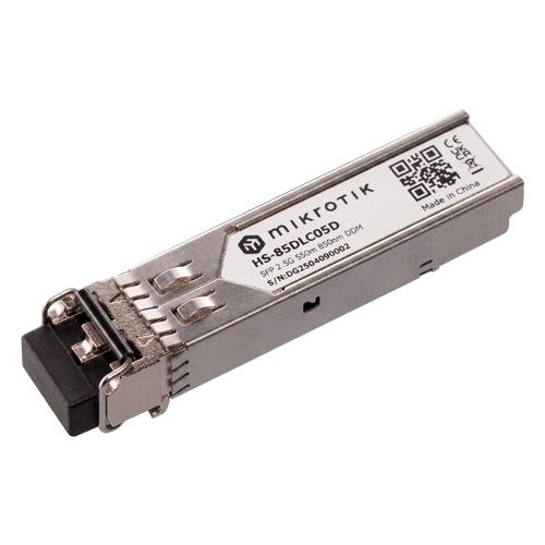 Modul SFP, 1.25G/2.5G, MM, 550m, 850nm, Industrial – MikroTik HS-85DLC05D