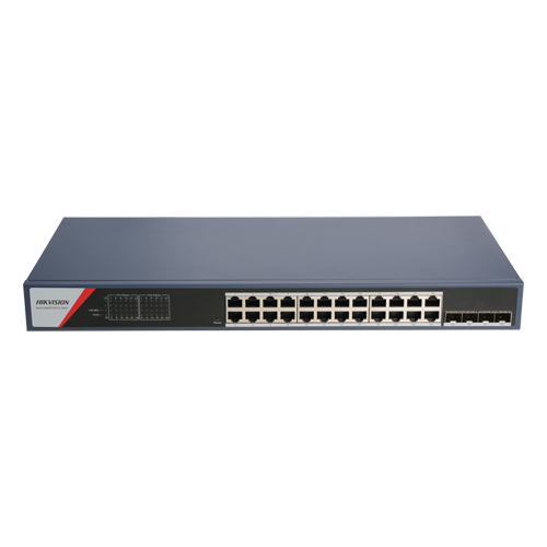 Switch 24 x RJ45 1G Smart PoE 370W, 4 x SFP 1G, Smart Management – HIKVISION DS-3E1528P-SI(24P4F)