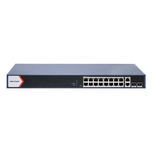 Switch 16 x RJ45 1G Smart PoE 230W, 2 x RJ45 1G, 2 x SFP 1G, Smart Management – HIKVISION DS-3E1520P-EI
