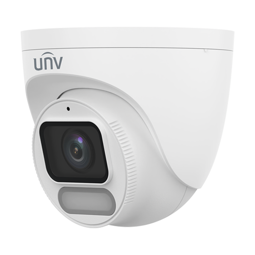 Camera IP Wise-ISP ColorHunter, 4MP, lentila 2.8mm, WL 30m, Mic, PoE, MicroSD, Color 24/7 – UNV IPC3624LE-ADF28K-WP-L