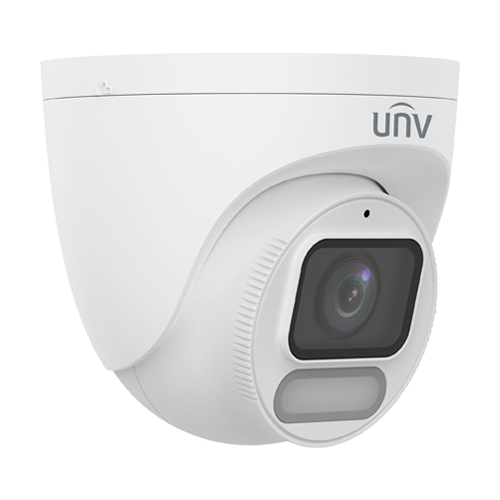Camera IP Wise-ISP ColorHunter, 4MP, lentila 2.8mm, WL 30m, Mic, PoE, MicroSD, Color 24/7 – UNV IPC3624LE-ADF28K-WP-L