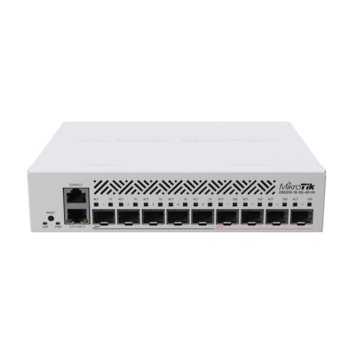 Switch L3, 5 x SFP 1G, 4 x SFP+ 10G, 1 x RJ45 1G, PoE In af/at, 1U – Mikrotik CRS310-1G-5S-4S+IN