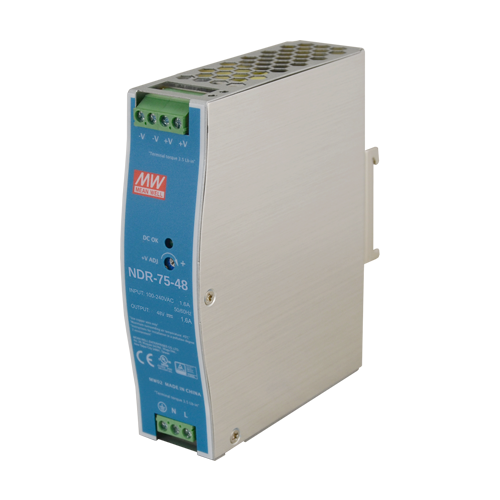 Sursa de alimentare in comutatie, 48V/1.6A, 76.8W, sina DIN – MEAN WELL NDR-75-48