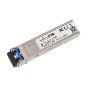 Modul SFP, 1.25G, SM, Duplex LC, 20km, 1310nm, Exterior – MikroTik S-31DLC20D