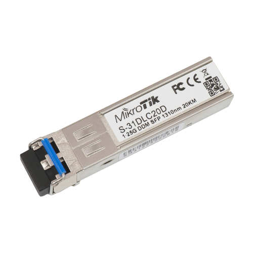 Modul SFP, 1.25G, SM, Duplex LC, 20km, 1310nm, Exterior – MikroTik S-31DLC20D