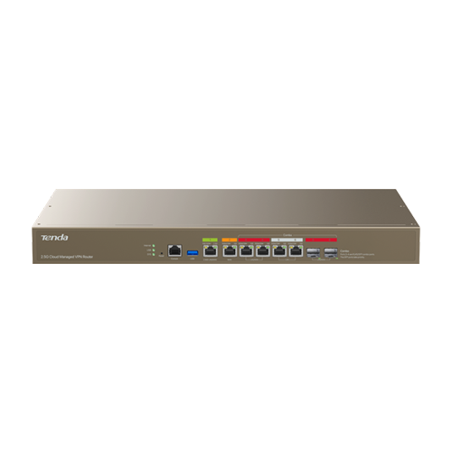 Router 1 x RJ45 2.5G, 3 x RJ45 1G, 2 x combo RJ45/SFP 1G, Multi-WAN, Cloud Management – TENDA TND-G300-F