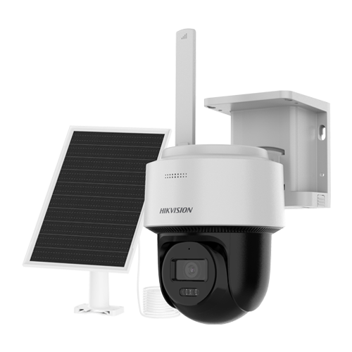 Camera IP PT, 4G, 4MP, 2.8mm, IR/WL 30m, Audio, Smart Tracking, panou solar, IP66 – HIKVISION DS-2CFSP4-4G