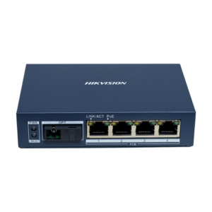 Media Convertor Gigabit 4 x RJ45 PoE, 1 x SC Single-Mode Bi-directional, 20 km – HIKVISION DS-3D504TP-A