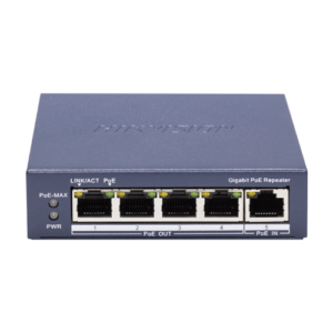 Switch-repeater Gigabit 4 x RJ45 PoE Out af/at, 1 x RJ45 PoE In af/at/bt, Management – HIKVISION DS-3E0505P-E-R