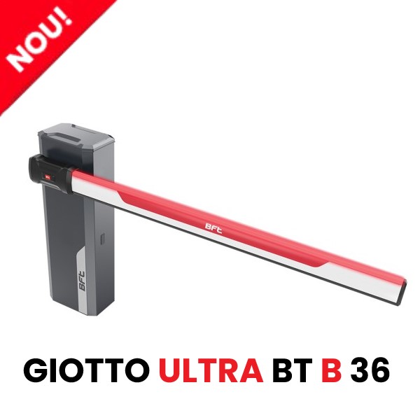 BFT GIOTTO ULTRA BT B 6M (bariera, brat rotund 6m, Omega ES) – trafic intens, 4s timp inchidere/ deschidere