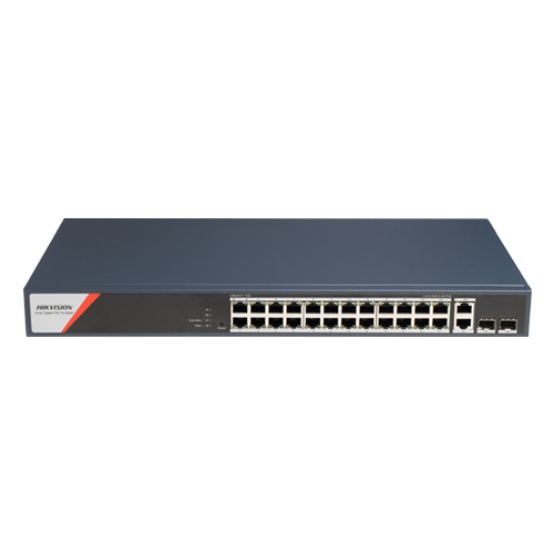 Switch L2, 24 x RJ45 1G PoE, 2 x SFP 1G, 2 x RJ45 1G, Management – HIKVISION DS-3E1528HP-SI-24P2T2F
