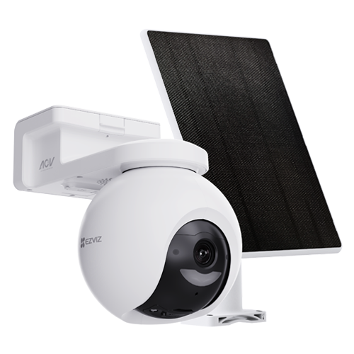 Camera IP PT Wi-Fi6 + Panou solar 5W, 8MP, baterie 10.400 mAh, Audio, IR 15m, Color 24/7 – EZVIZ CS-HB8/SP(4K)