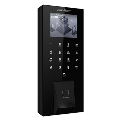 Terminal control acces, LCD 2.4 inch, PIN/M1/Amprenta, Wie. 26/34, RS485, Bluetooth, Wi-Fi – HIKVISION DS-K1T807MBFWX-E1