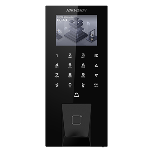 Terminal control acces, LCD 2.4 inch, PIN/M1/Amprenta, Wie. 26/34, RS485, Bluetooth, Wi-Fi – HIKVISION DS-K1T807MBFWX-E1