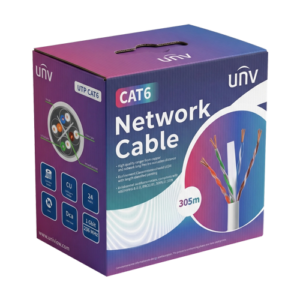 Cablu UTP, cat 6E, cupru integral, LSZH, cutie 305 metri, DCA – UNV UV-UTP6-300-BC24AWG-DCA-B-W