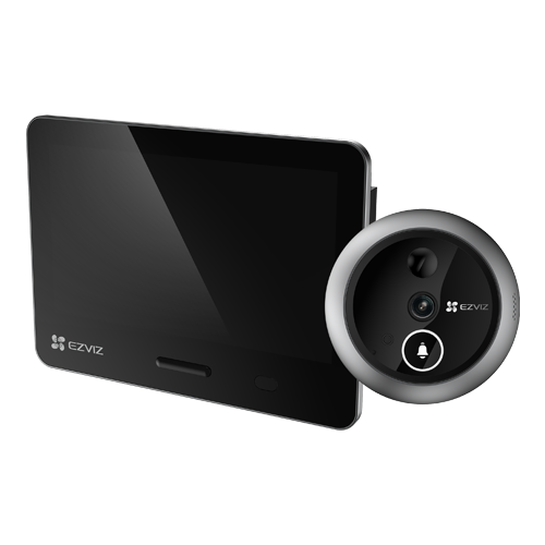 Vizor electronic smart, Wi-Fi, 4K, monitor tactil 5.5′, sonerie, audio, acumulator 7100 mAh – EZVIZ CS-EP4-Sliver