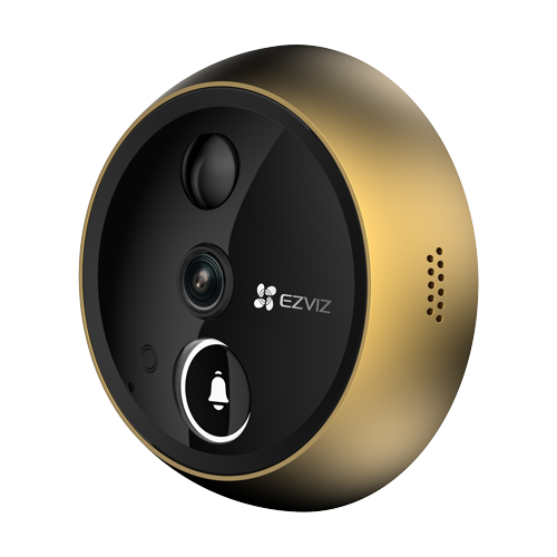 Vizor electronic smart, Wi-Fi, 4K, monitor tactil 5.5′, sonerie, audio, acumulator 7100 mAh, Auriu – EZVIZ CS-EP4-Gold
