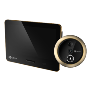 Vizor electronic smart, Wi-Fi, 4K, monitor tactil 5.5′, sonerie, audio, acumulator 7100 mAh, Auriu – EZVIZ CS-EP4-Gold