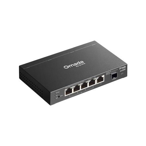 Switch L2+, 5 x RJ45 1G (4 x PoE+), 1 x SFP 1G, Budget PoE 63W, Management – TP-Link Omada SG2206MP