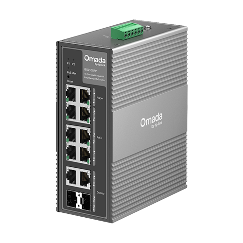 Switch industrial 8 x RJ45 1G PoE+/PoE++, 2 x combo SFP/RJ45 1G, Easy Managed – TP-Link Omada IES210GPP