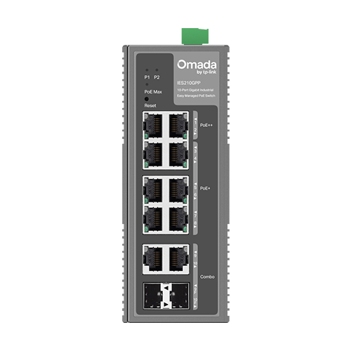 Switch industrial 8 x RJ45 1G PoE+/PoE++, 2 x combo SFP/RJ45 1G, Easy Managed – TP-Link Omada IES210GPP