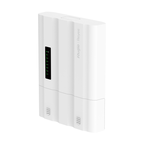 Switch exterior L2, 4 x PoE+ OUT, 5 x RJ45 1G, 2 x SFP 1G, PoE/DC Input, Cloud Management – Ruijie Reyee RG-ES207GS-PI-OD